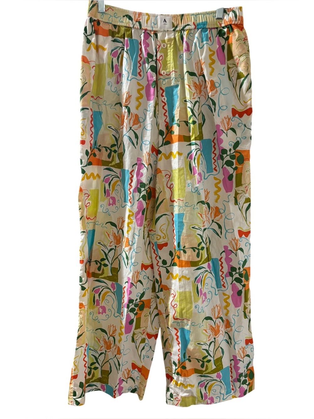 Anthropologie Multicolor Floral & Geometric Print Pajama Pants